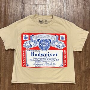 Budweiser women’s small cropped short sleeve T-shirt